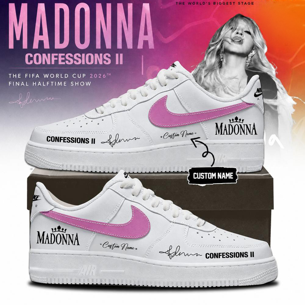 Madonna White and Pink Confessions Sneakers