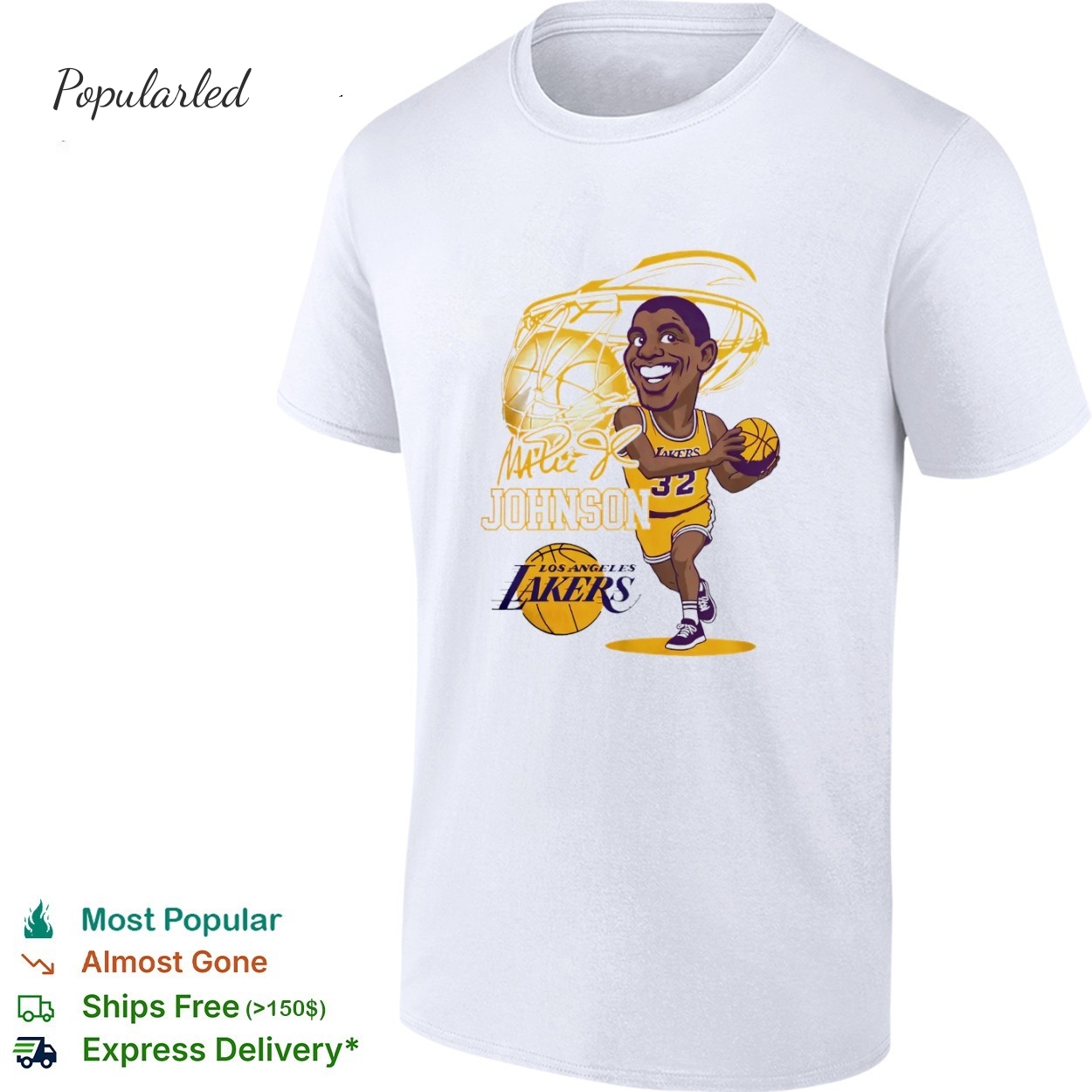 Magic Johnson Los Angeles Lakers Player Graphic shirt