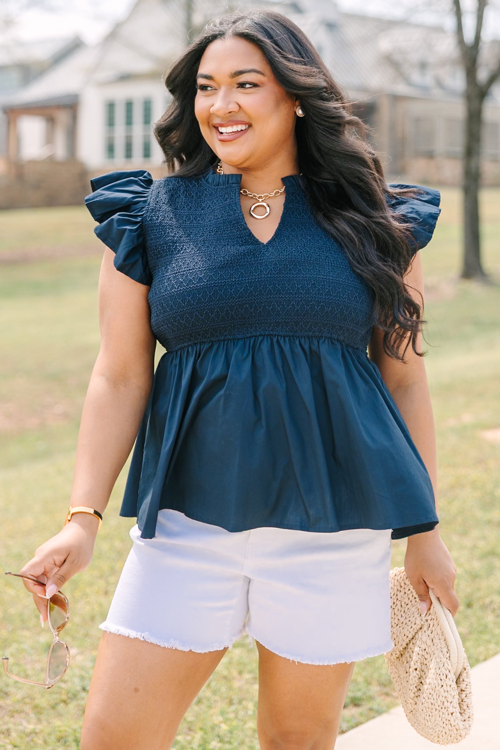 Making Moves Top, Navy