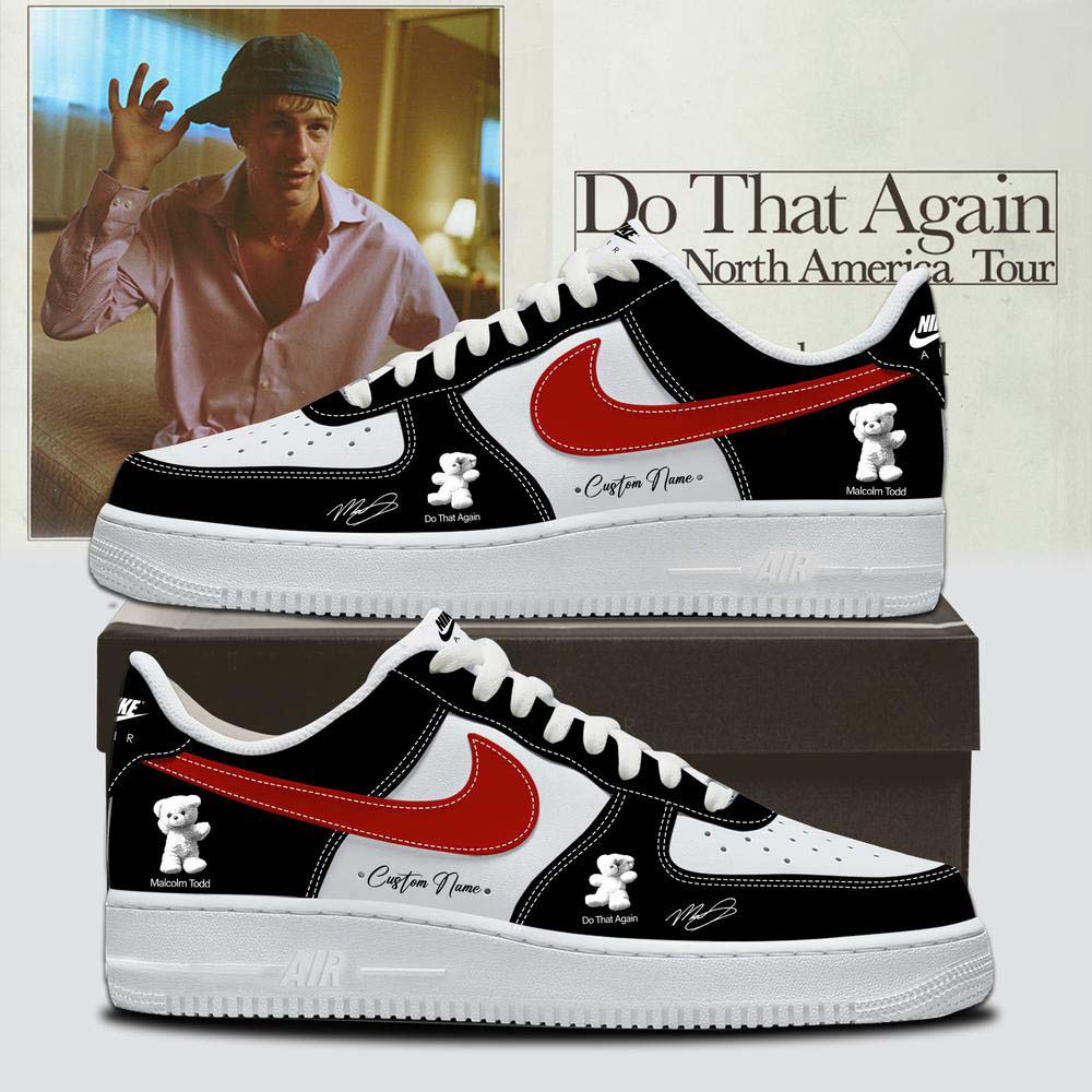 Black Red Air Force 1 Sneakers - Malcolm Todd Do That Again Tour 2026