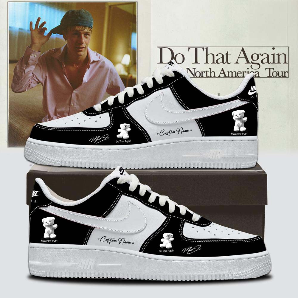 Black White Air Force 1 Sneakers - Malcolm Todd Do That Again Tour 2026