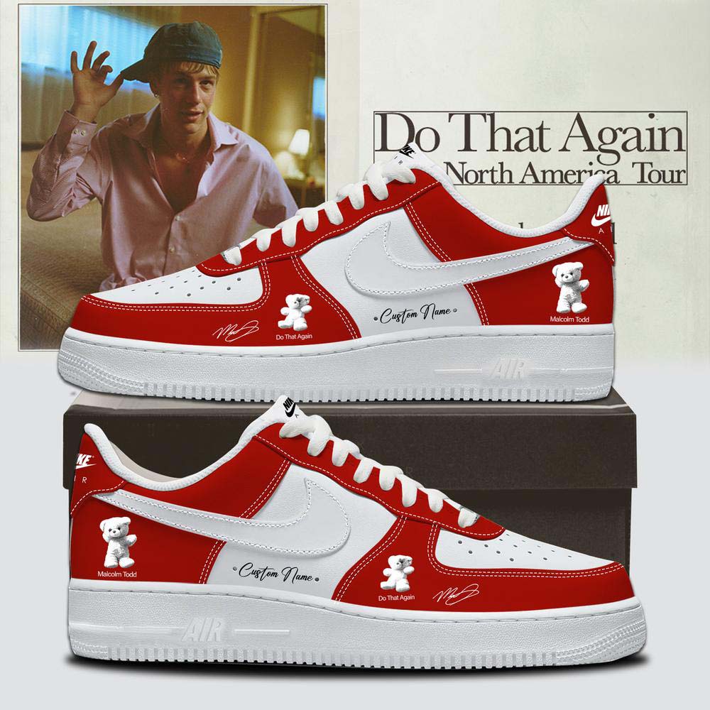 Malcolm Todd Do That Again Tour 2026 Red White Air Force 1 Sneakers