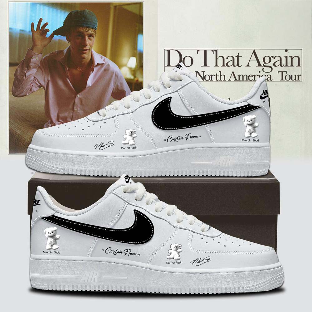 White Black Malcolm Todd Do That Again Tour 2026 Air Force 1 Sneakers
