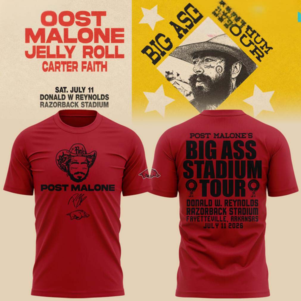 Malone Red Big Ass Stadium Graphic T Shirt
