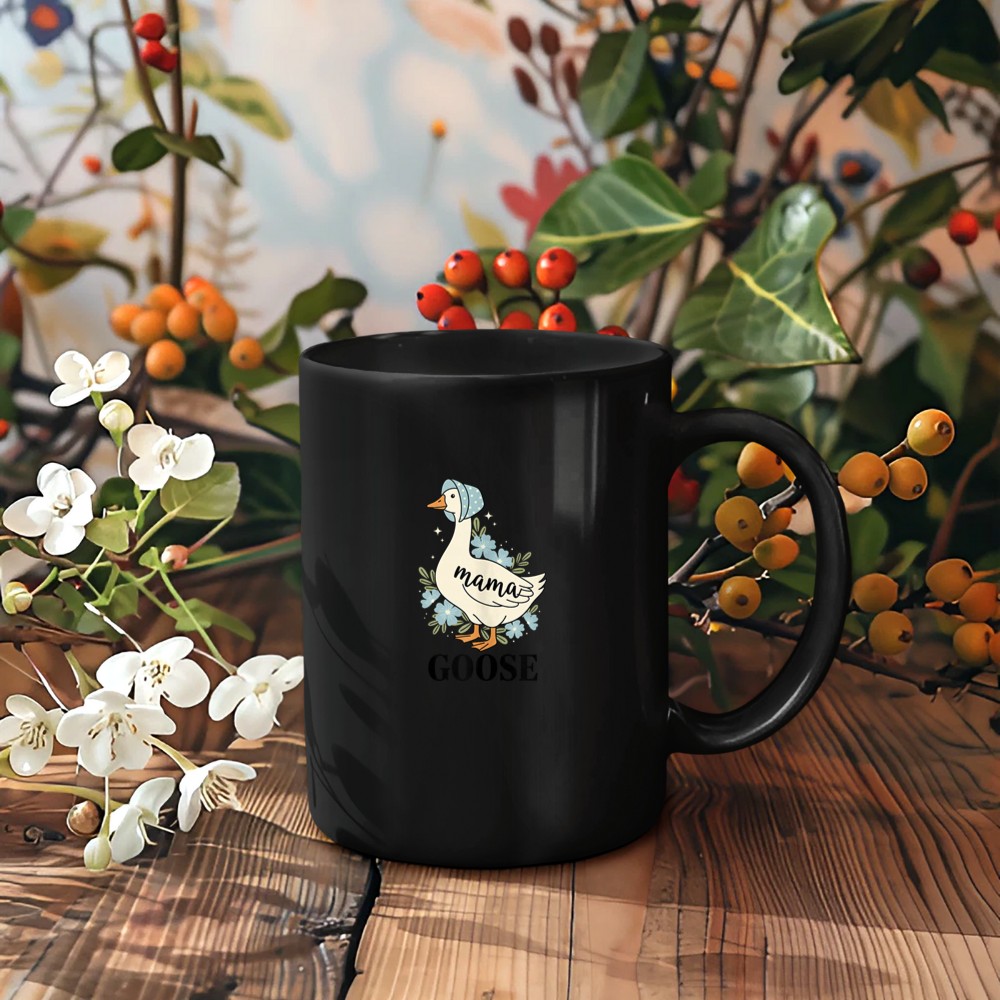 Mama Goose Mom Bird Floral Mother Day Mug
