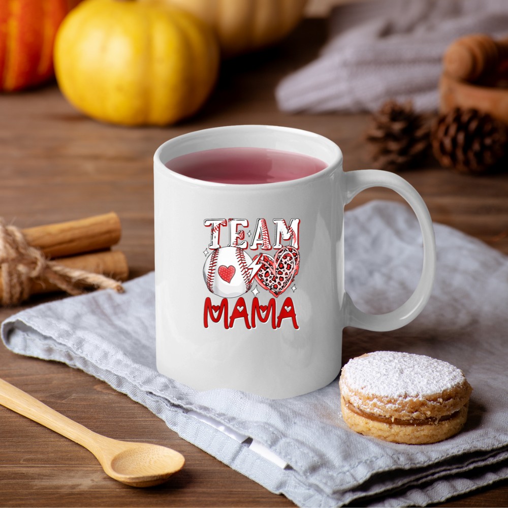 Mama Mother's Day Leopard Costume Baseball Player Lover Mug - Image 4