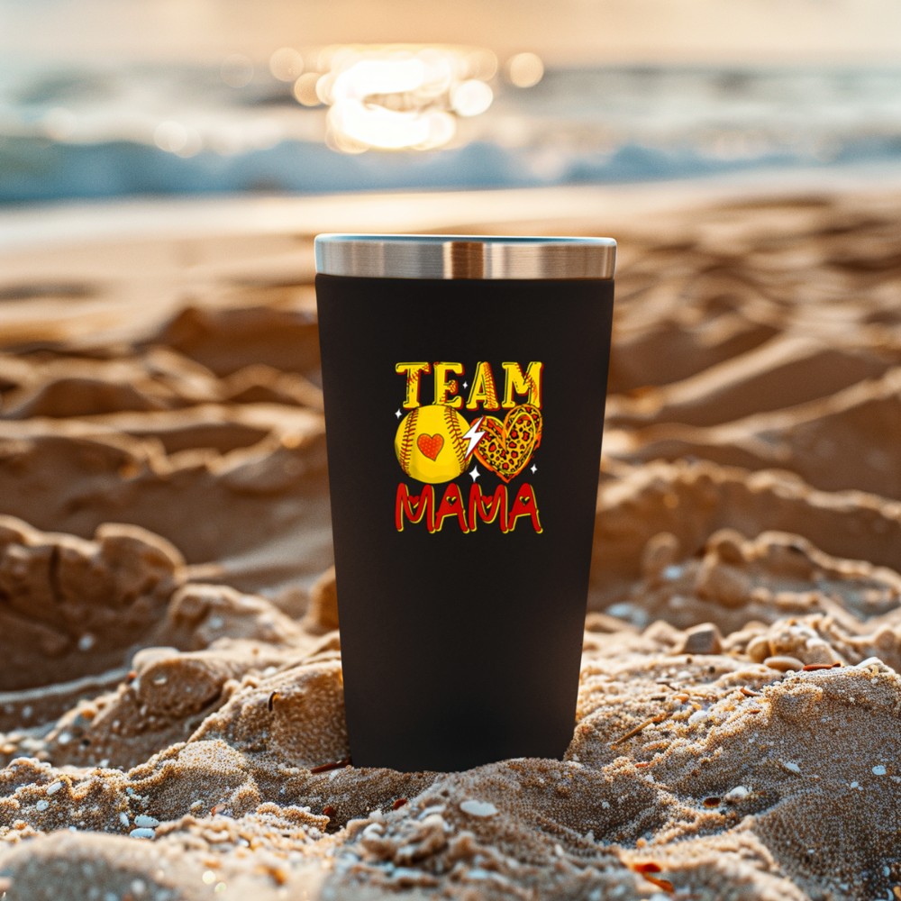 Mama Mother's Day Leopard Costume Softball Player Lover Tumbler