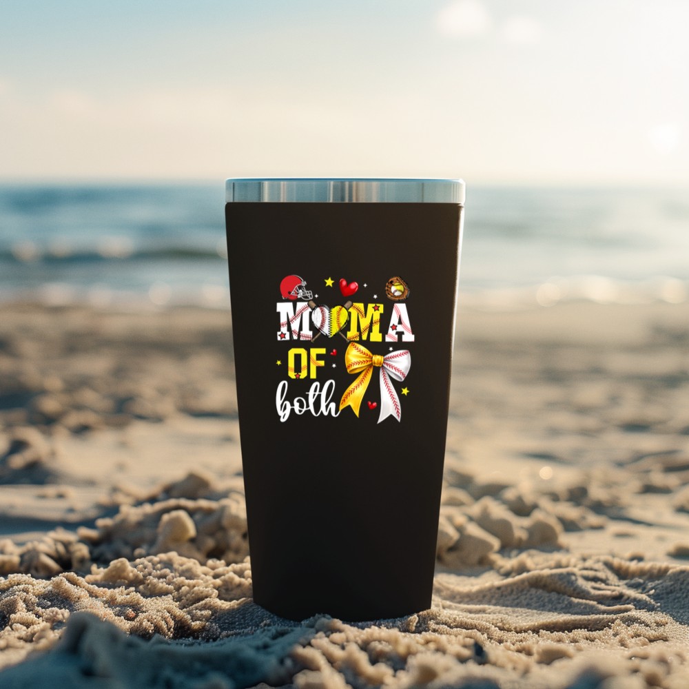 Mama Of Both Baseball Softball Sport Lover Mothers Day Women Pullover Tumbler - Image 3