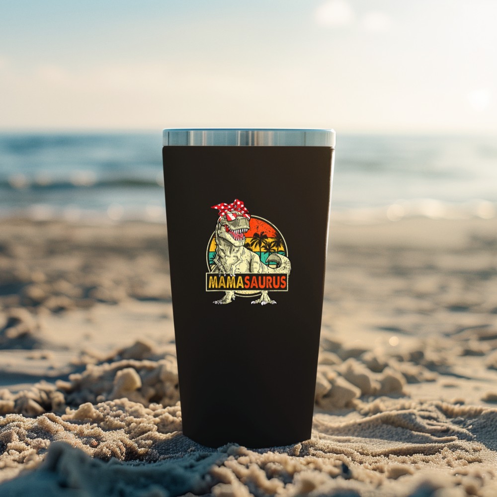 Mamasaurus T Rex Dinosaur Mom Sunglasses Mother Graphic Tumbler - Image 3