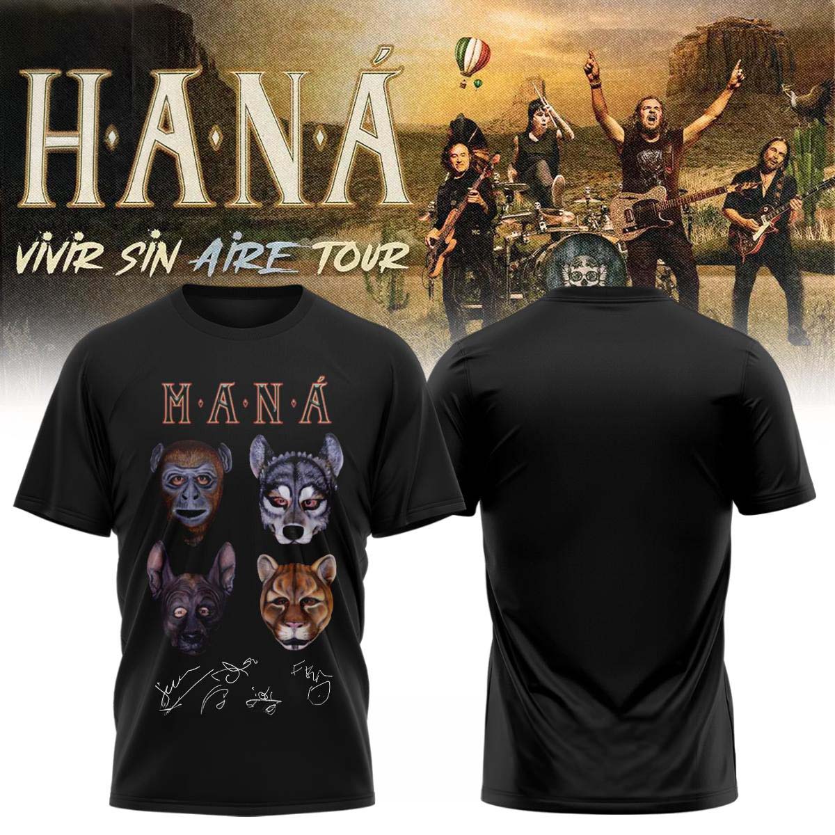ManĂ¡ Vivir Sin Aire Tour 2026 Concert Graphic T-Shirt - Best Gift for Fans