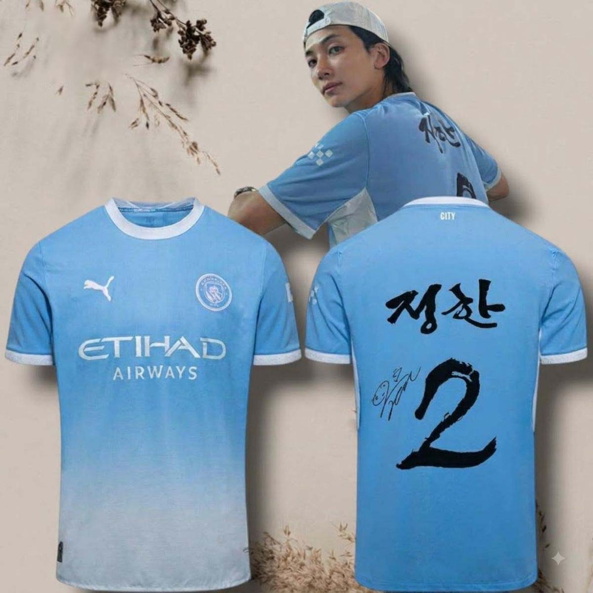 Manchester City x Seventeen Yoon Jeonghan Soccer Jersey 1 - Unicasport Manchester City x Seventeen Yoon Jeonghan Soccer Jersey