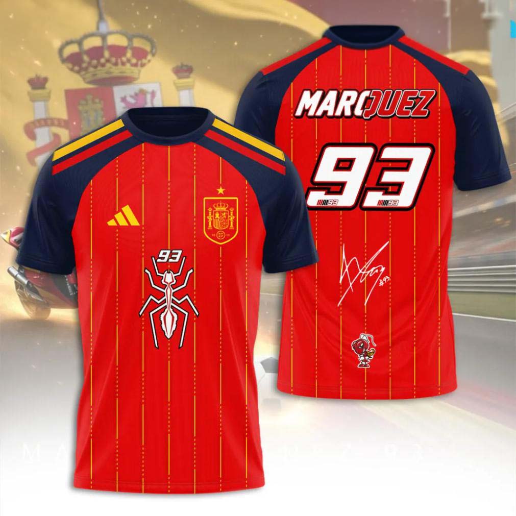 Marc Marquez x Spain National Red Football Jersey - Best Gift for Fans