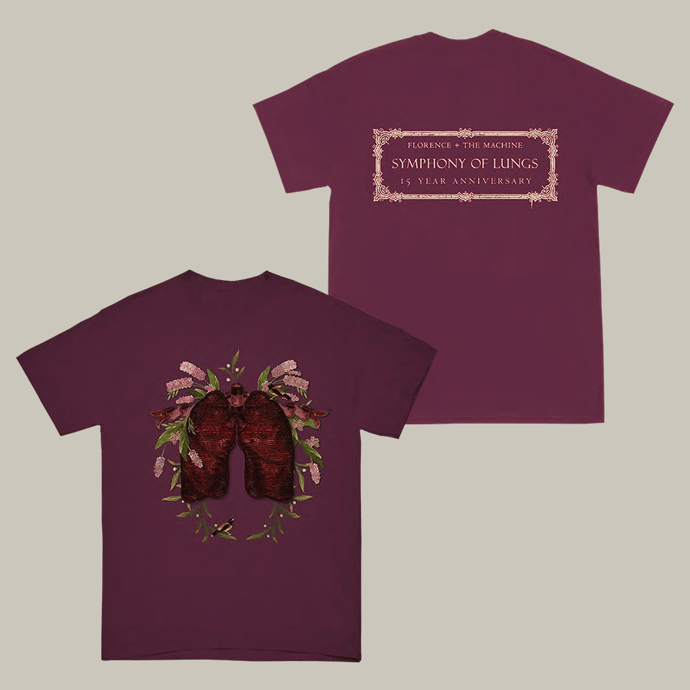 Maroon Lungs Florence And The Machine TShirt Symphony Of The Lungs Shirt Indie Rock Music Fan Gift Merch 2026