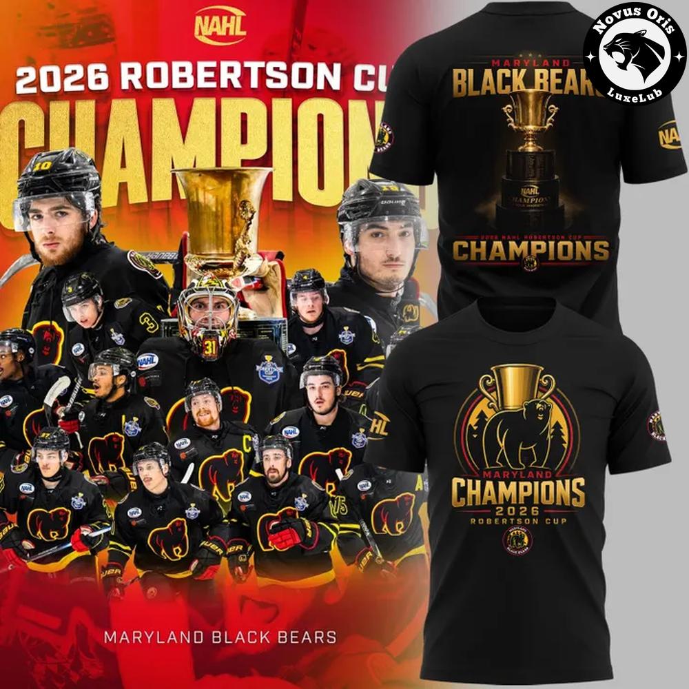 Maryland Black Bears 2026 NAHL Robertson Cup Champions T-Shirt