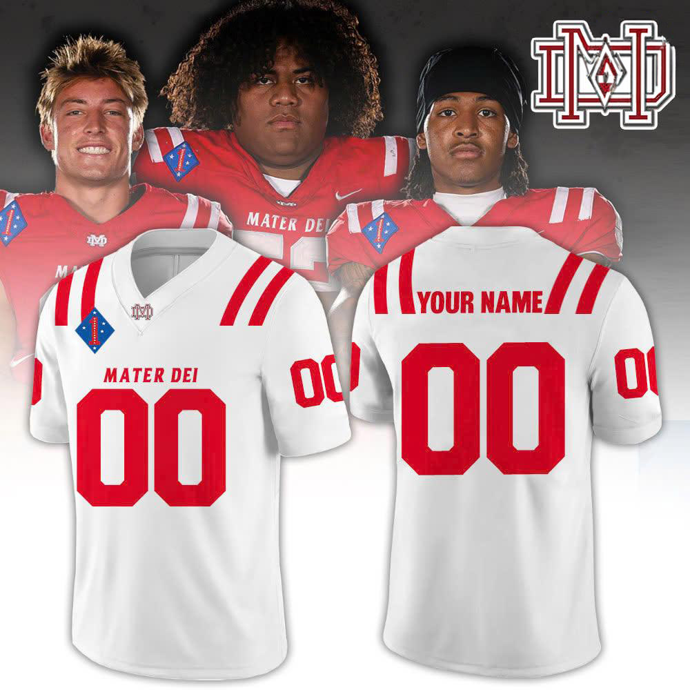 White Personalized Mater Dei Football Game Day 2026 Jersey Apparel 1 - Unicasport White Personalized Mater Dei Football Game Day 2026 Jersey Apparel