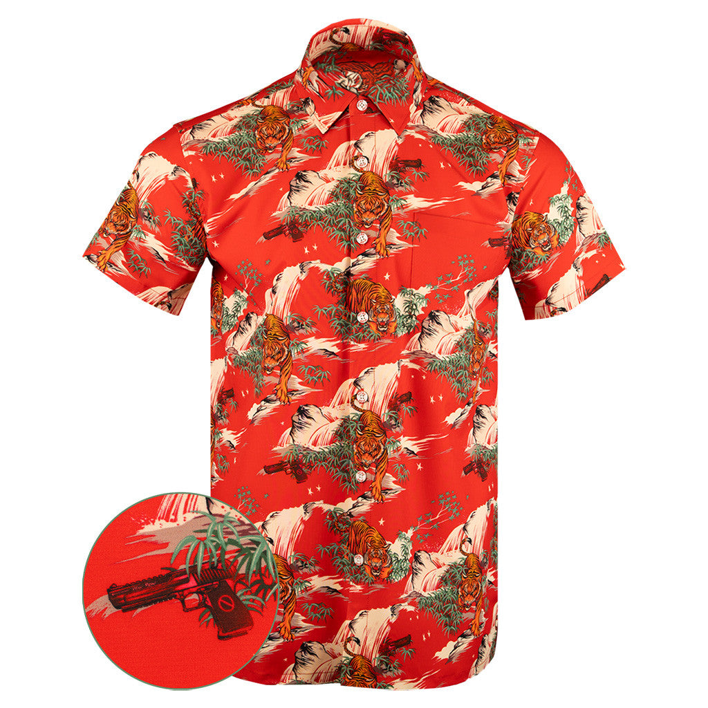 Max Effort Button Down Shirt Concealed Carry Hawaiian Shirt Gifts For Boyfriend