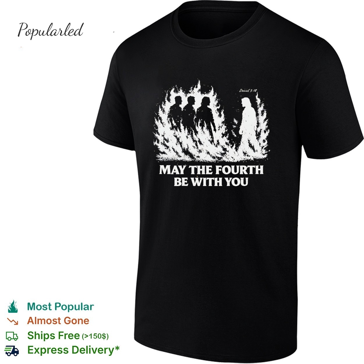 May The Fourth be with you blazing fire shirt
