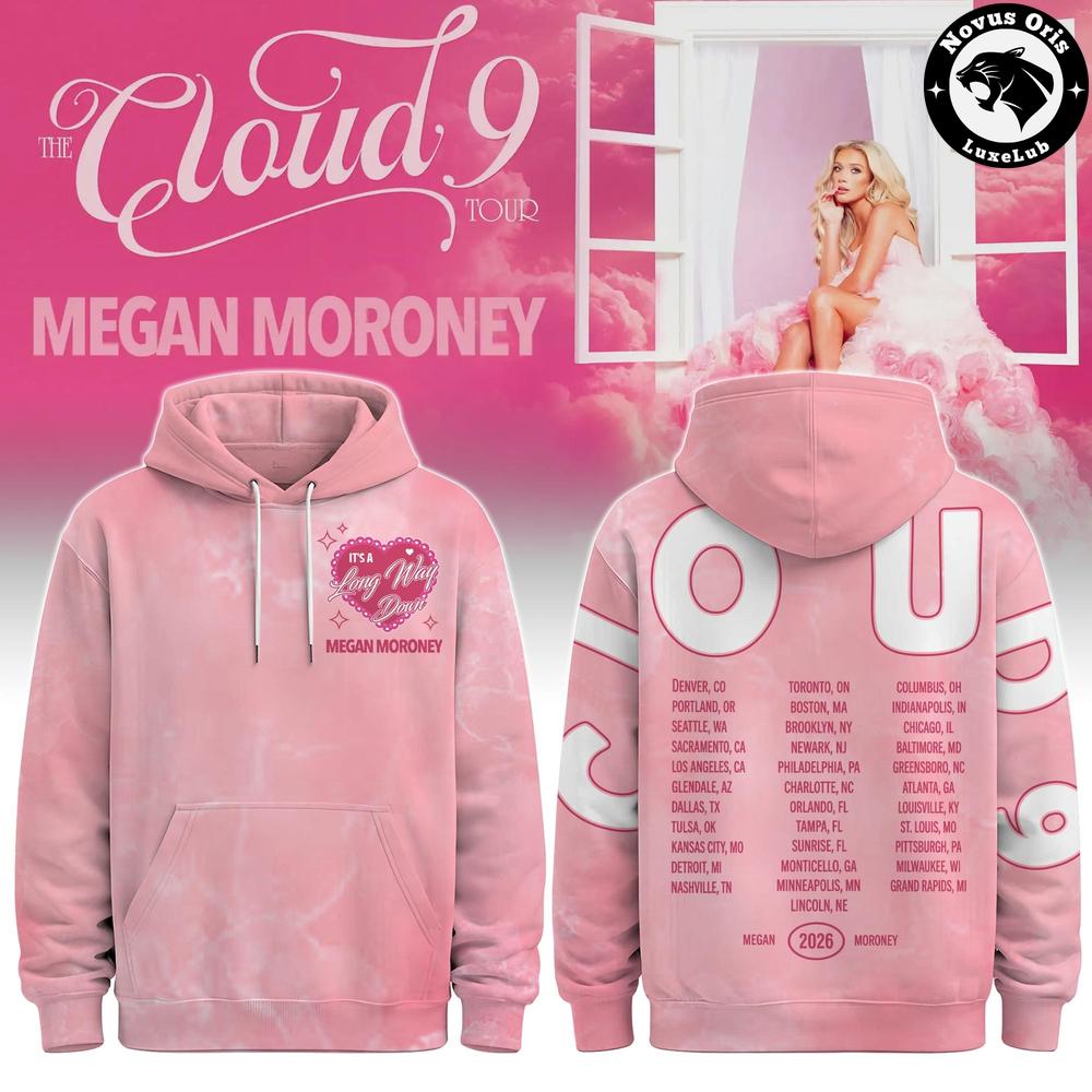 Megan Moroney The Cloud 9 Tour 2026 Pink Hoodie 1 - Unicasport Megan Moroney The Cloud 9 Tour 2026 Pink Hoodie