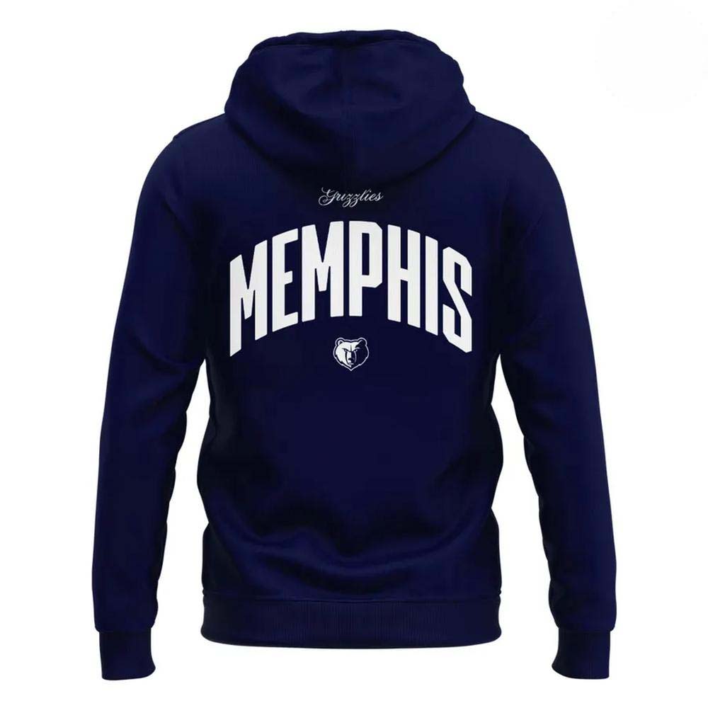 Memphis Grizzlies x Nike 2026 Navy Pullover Hoodie - Image 3