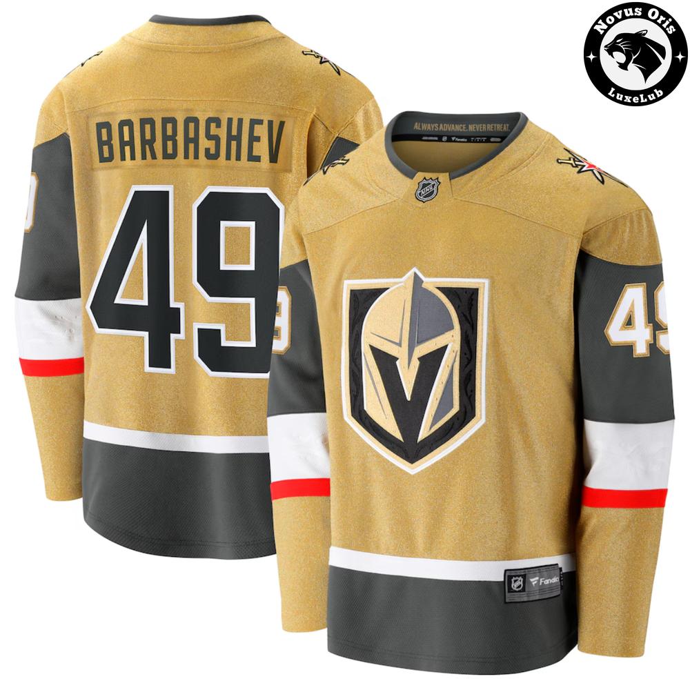 Men’s Fanatics Ivan Barbashev Gold Vegas Golden Knights Breakaway Player Jersey