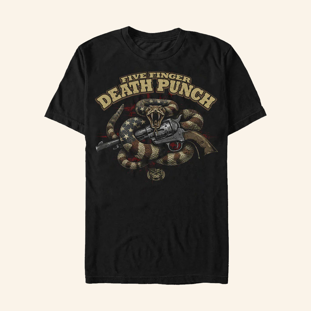 Metal Hammer Merch 2026 Five Finger Death Punch RattlesnakeTShirtFFDP Merch Gifts For Fans