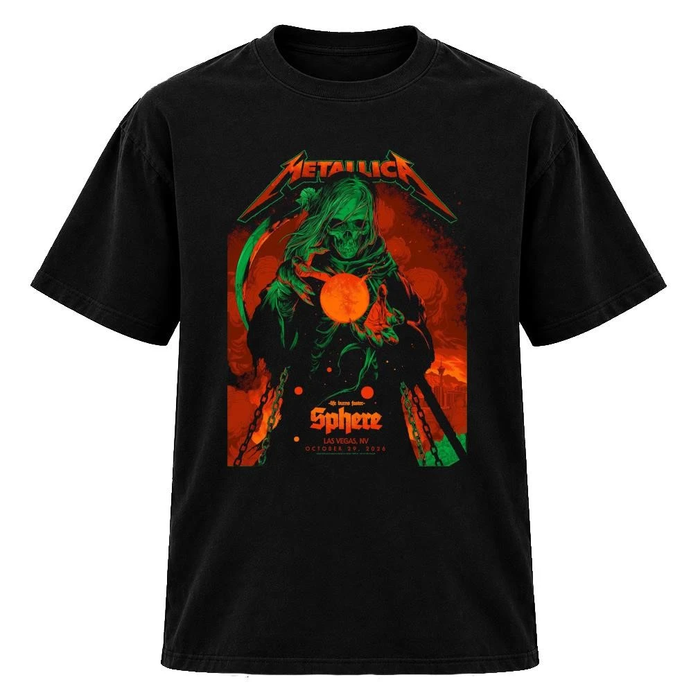 Metallica Life Burns Faster Sphere Las Vegas 2026 Week 5 Venue October 29 2026 The Reaper Shirt