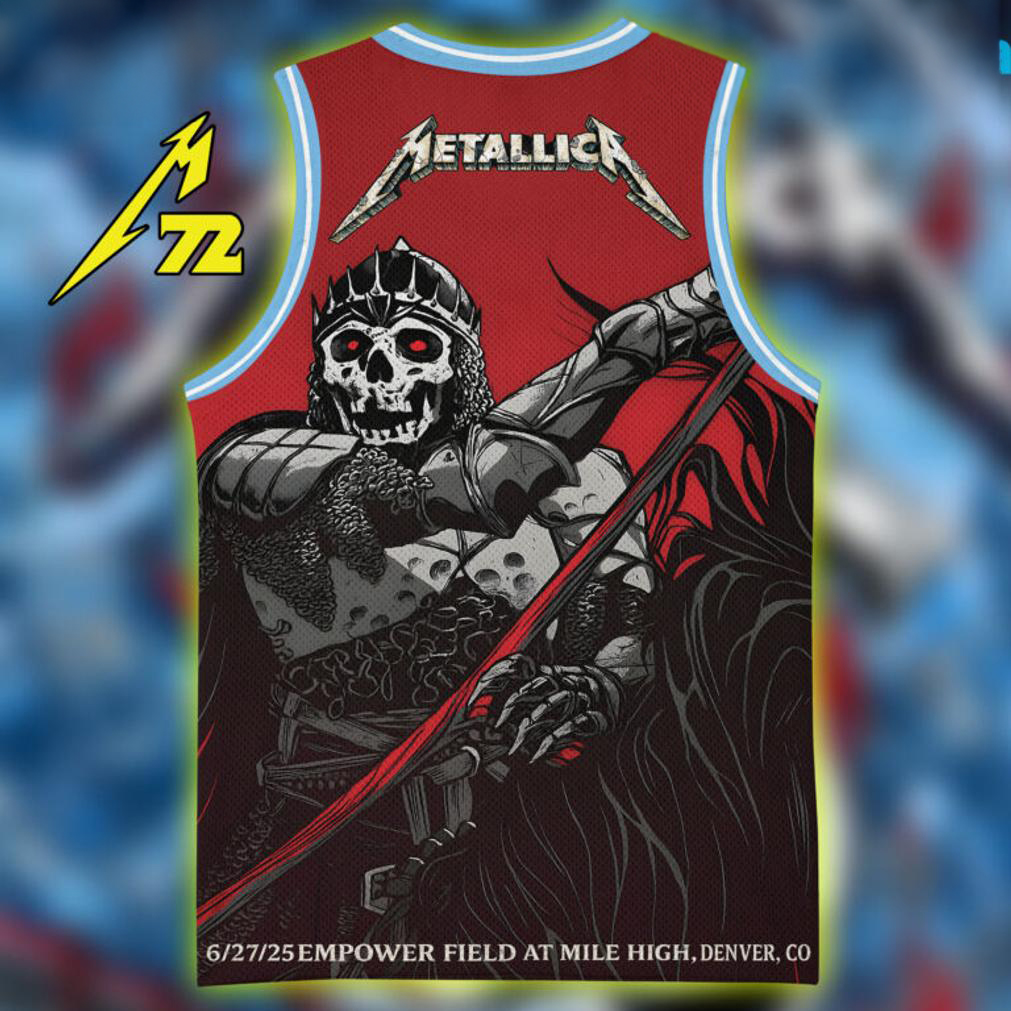Metallica M72 Denver Tour Basketball Jersey