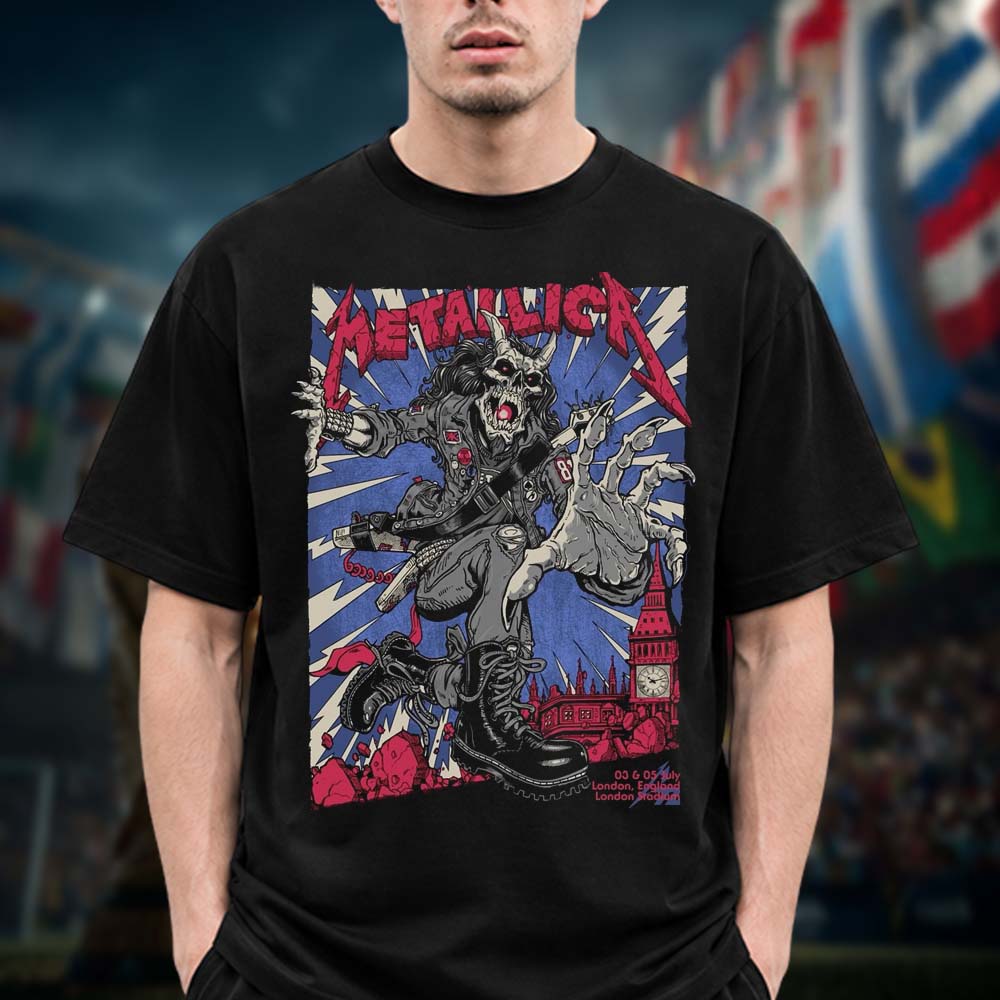 Metallica M72 London Limited Edition Poster Pop Up Store At London Stadium In London UK On July 3 5 2026 Unisex T Shirt