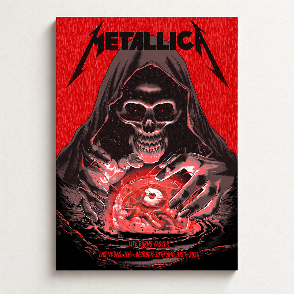 Metallica Poster Weekend Five At Sphere In Las Vegas NV On October 29 31 2026 Home Decor Poster Canvas
