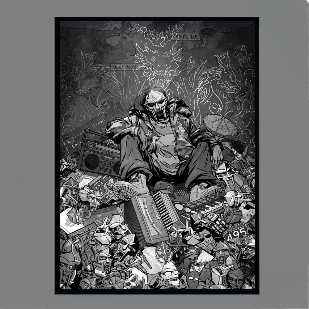 MF DOOM x Sanford Greene 2026 Silver Home Decor Poster