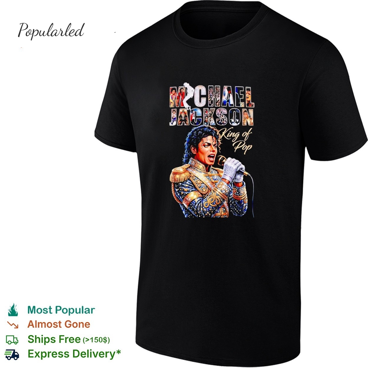 Michael Jackson King of Pop Music Legend Graphic shirt