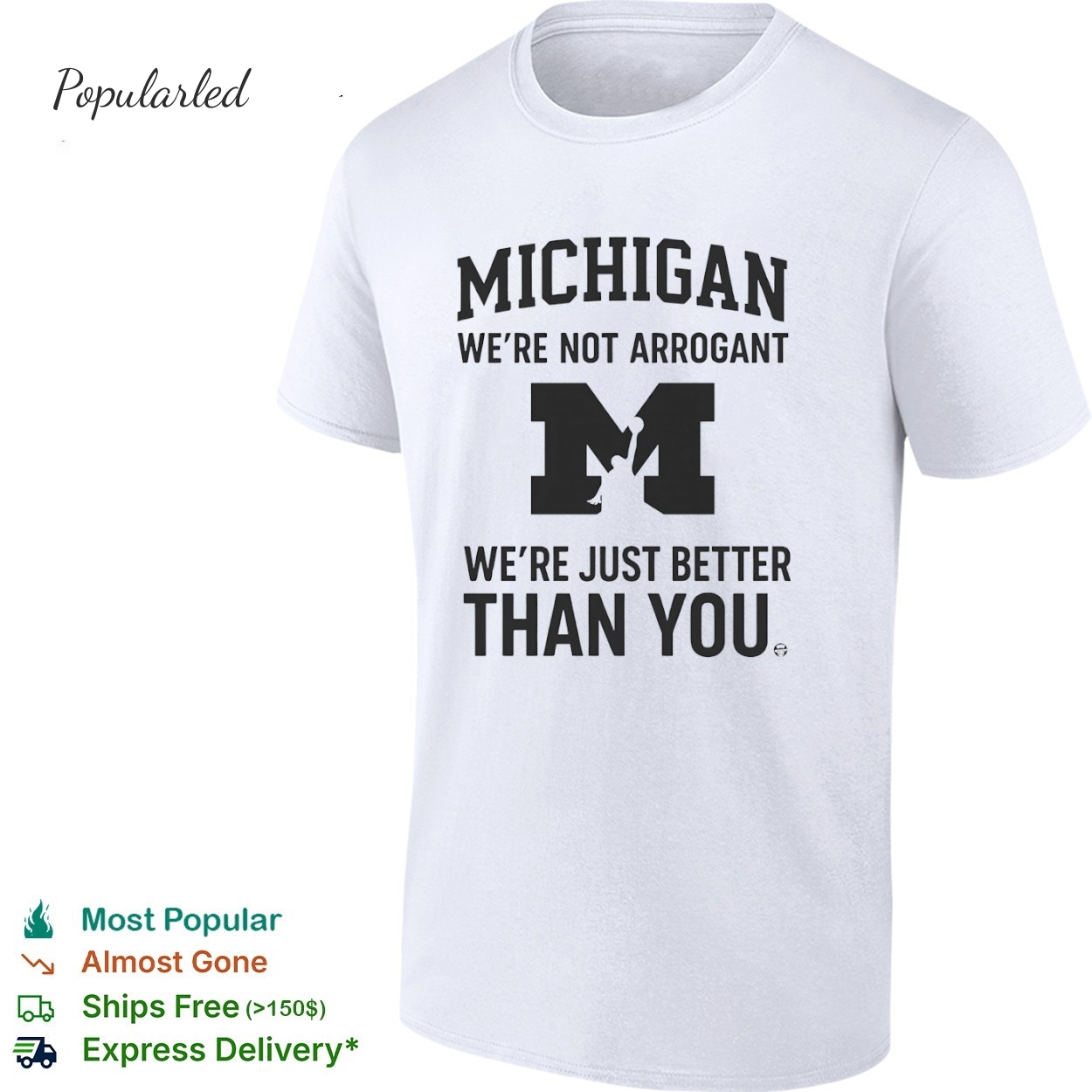 Michigan Wolverines were not arrogant were just better than you shirt