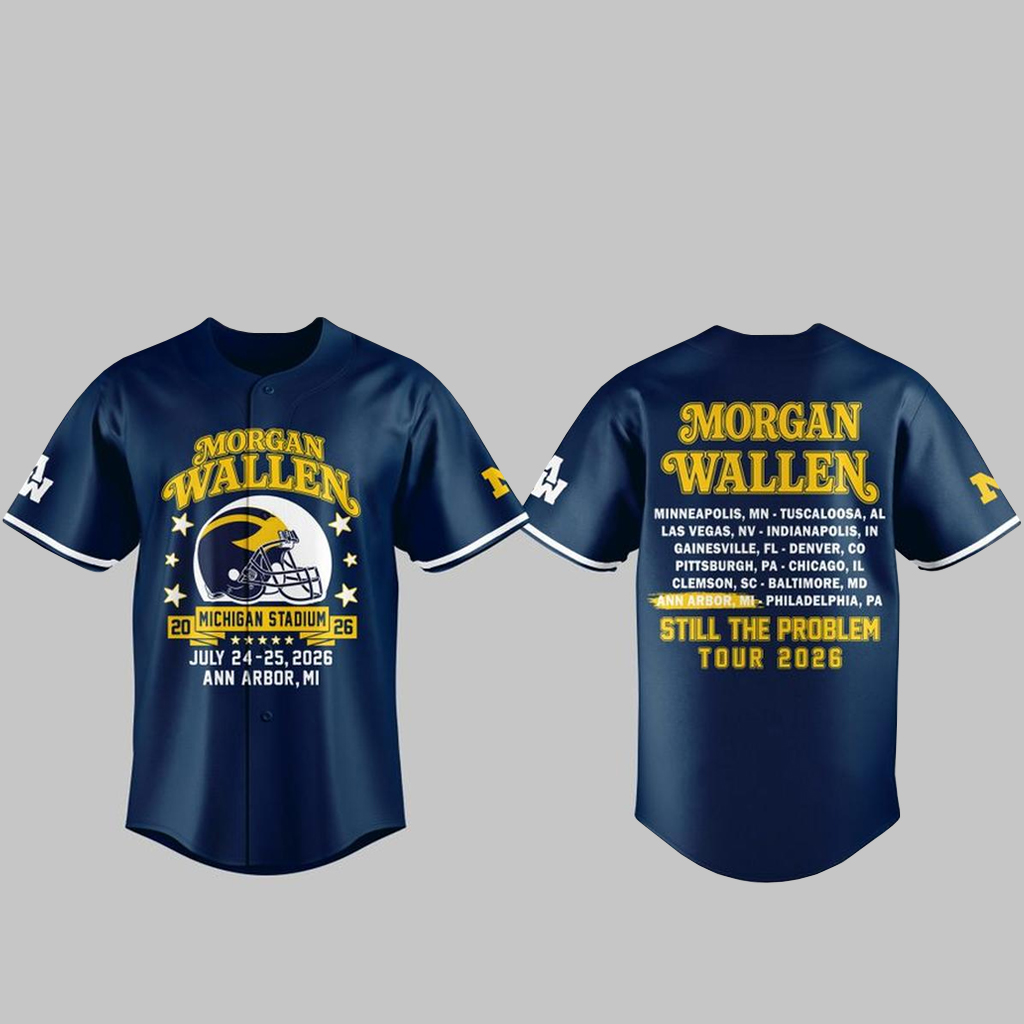 Michigan Wolverines x Morgan Wallen Still The Problem Tour 2026 Baseball Jersey