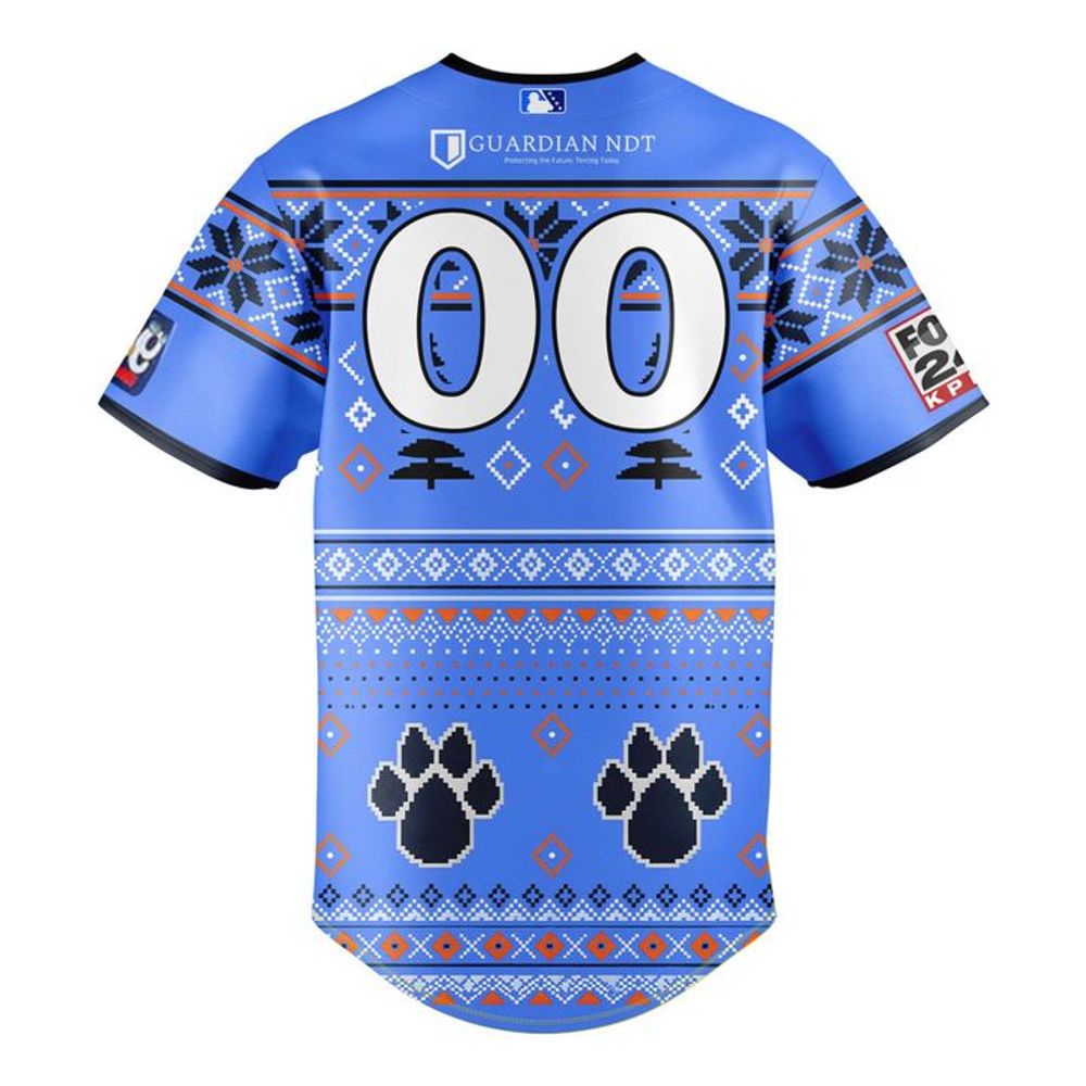 Midland RockHounds Christmas in July Special Baseball Jersey - Image 3