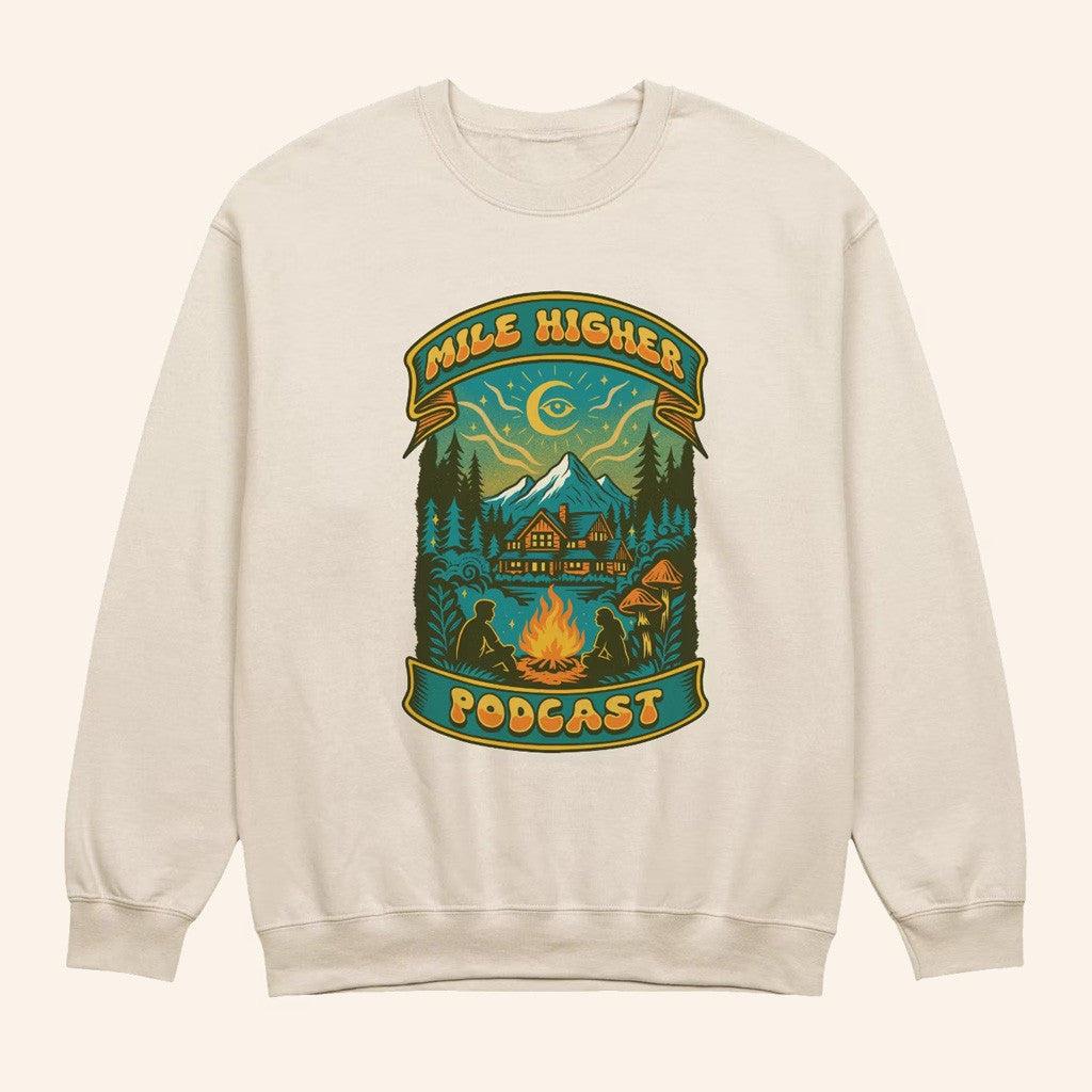 Mile Higher Merch Campfire Crewneck Sweatshirt Present For Girlfriend