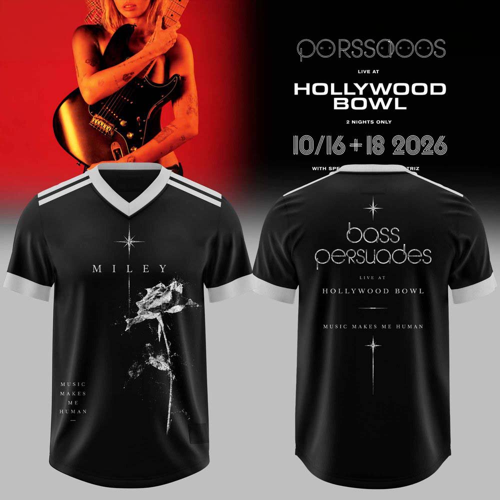 Miley Cyrus Boss Persuades Hollywood Bowl 2026 Dark Portrait Black Football Jersey 2 - Unicasport Miley Cyrus Boss Persuades Hollywood Bowl 2026 Dark Portrait Black Football Jersey