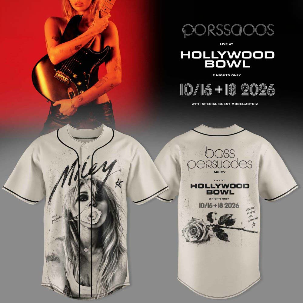 Miley Cyrus Boss Persuades Hollywood Bowl 2026 Vintage Rose White Baseball Jersey 1 - Unicasport Miley Cyrus Boss Persuades Hollywood Bowl 2026 Vintage Rose White Baseball Jersey