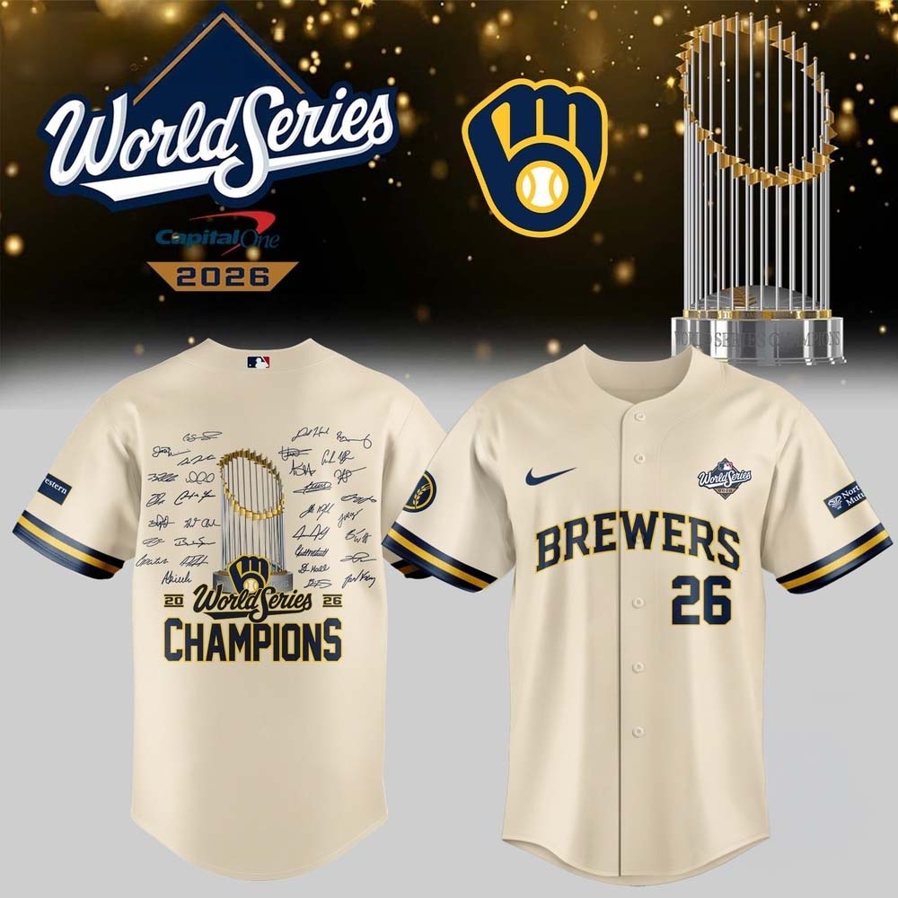Milwaukee Brewers 2026 World Series Champions Baseball Jersey