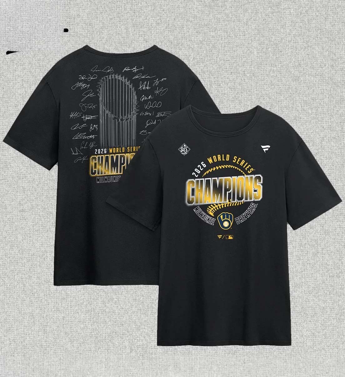 Milwaukee Brewers 2026 World Series Champions Big Tall Signature Roster T-Shirt