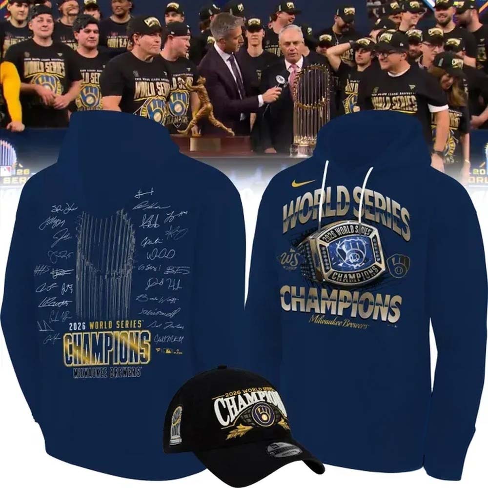 Milwaukee Brewers 2026 World Series Champions Locker Room Authentic Hoodie
