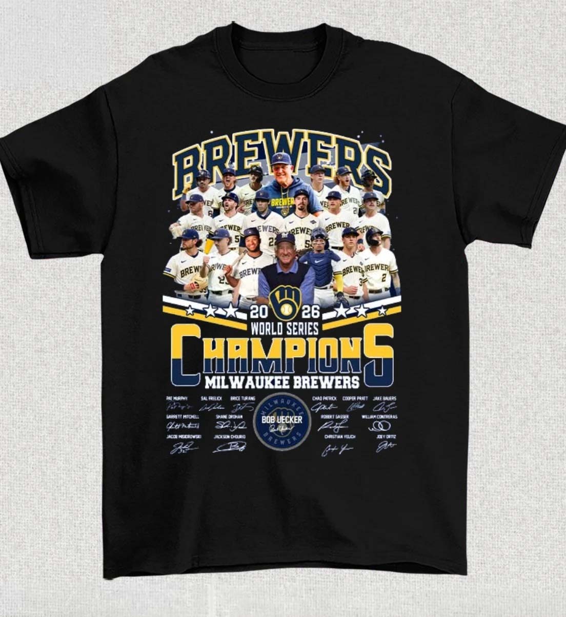 Milwaukee Brewers 2026 World Series Champions Team Player Signature TShirt