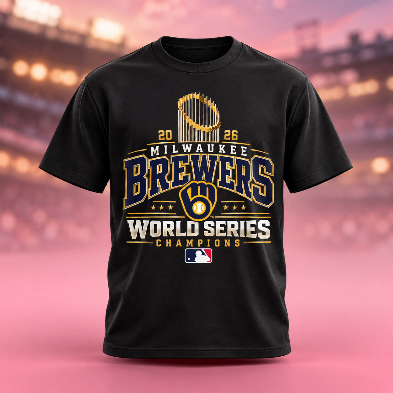 Milwaukee Brewers 2026 World Series Champions Trophy TShirt