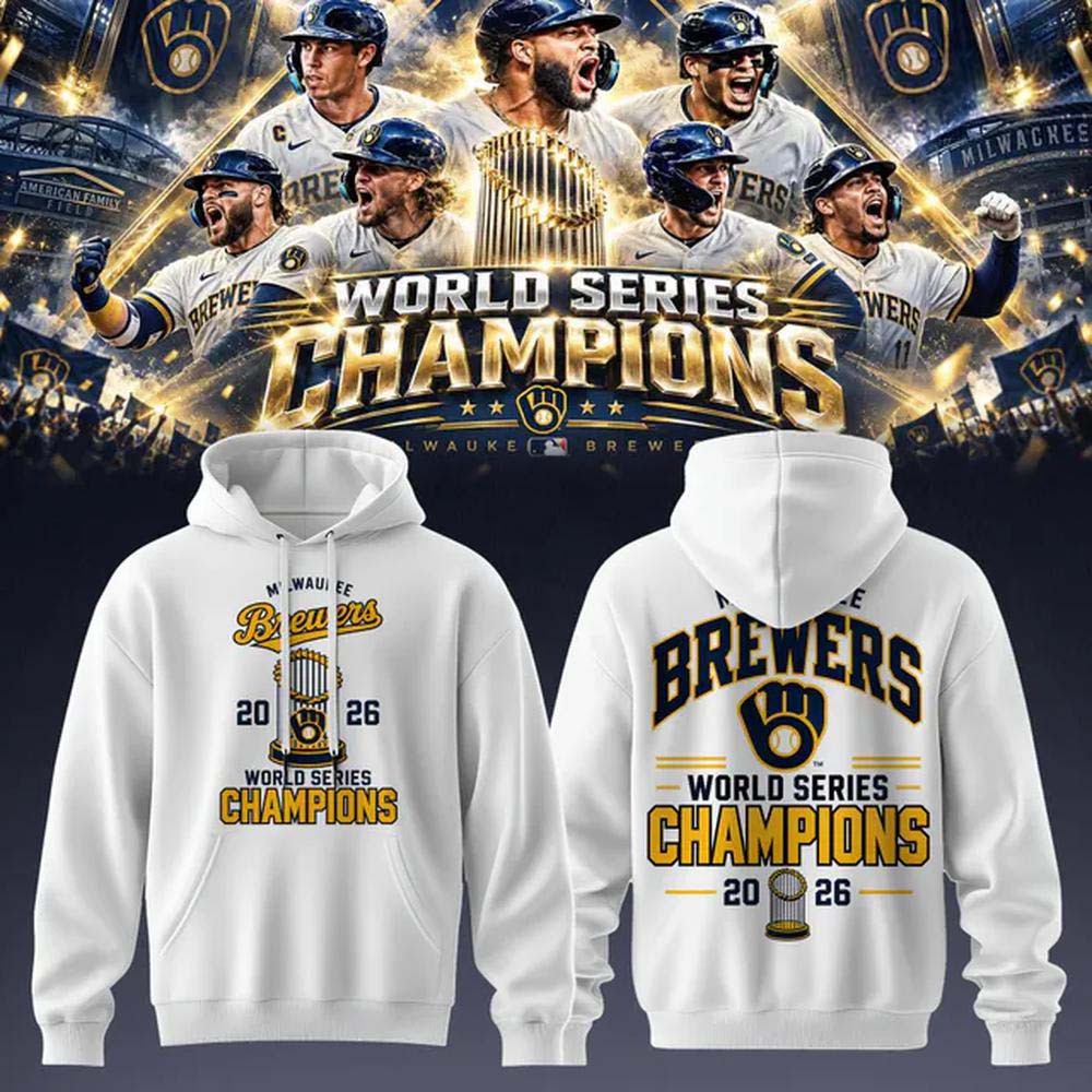 Milwaukee Brewers 2026 World Series Undaunted White Championship Graphic Hoodie