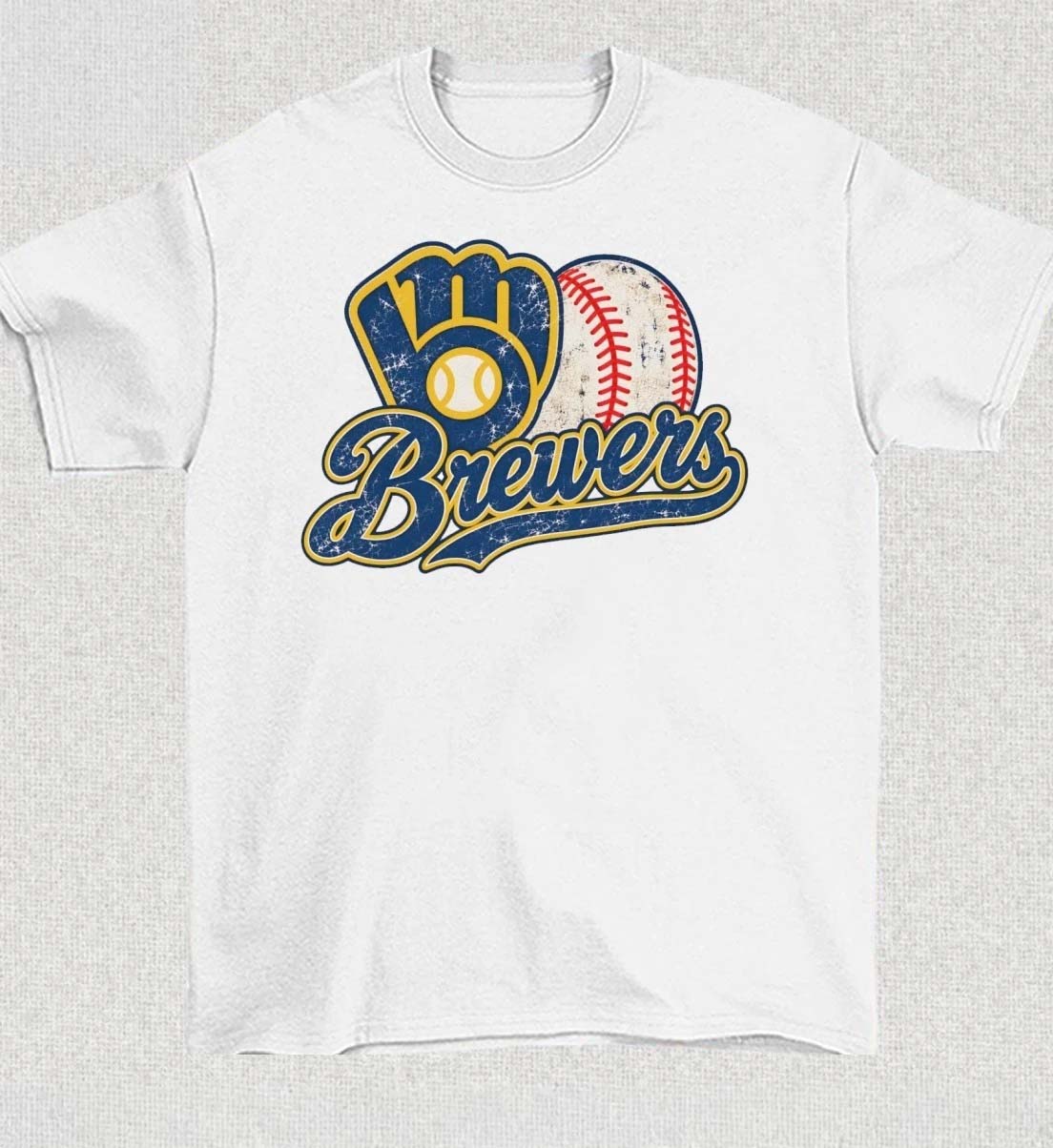Milwaukee Brewers Baseball Distressed Shirt