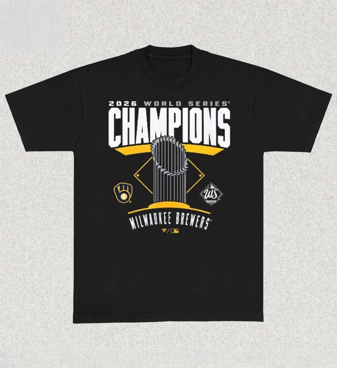 Milwaukee Brewers Black 2026 World Series Champions TShirt
