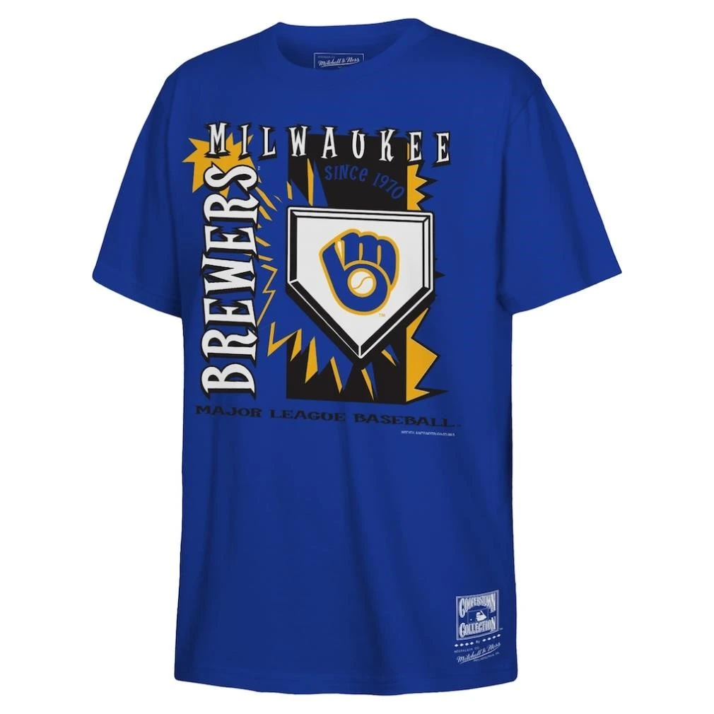 Milwaukee Brewers Major League Baseball Mitchell Ness Retro 90s Poster Shirt