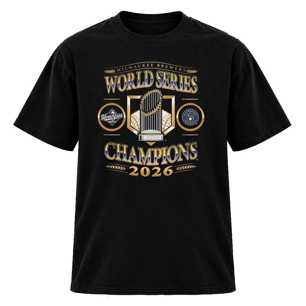Milwaukee Brewers Mitchell Ness 2026 World Series Champions Crew Shirt