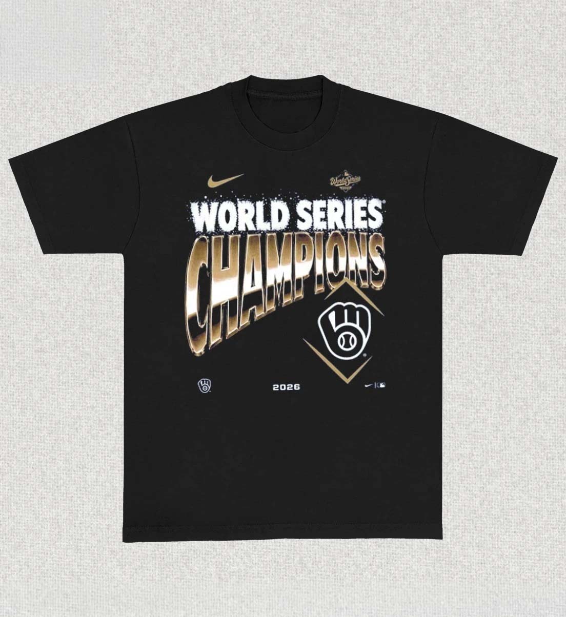 Milwaukee Brewers Nike 2026 World Series Champions TShirt Navy