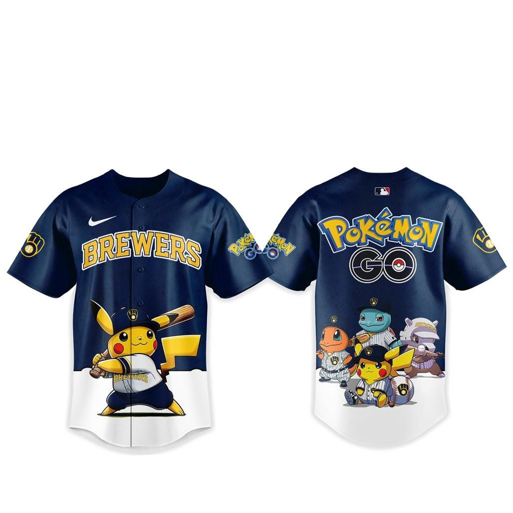 Milwaukee Brewers Pokemon Go Night 2026 Baseball Jersey
