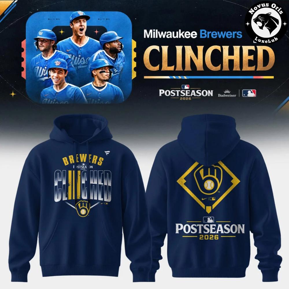 Milwaukee Brewers Postseason Clinched Win Our Way 2026 Hoodie 1 - Unicasport Milwaukee Brewers Postseason Clinched Win Our Way 2026 Hoodie